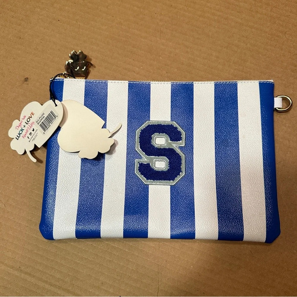 NEW‎ with tags, Stoney Clover Lane flat pouch. Nautical, Letter "S." - Picture 1 of 11